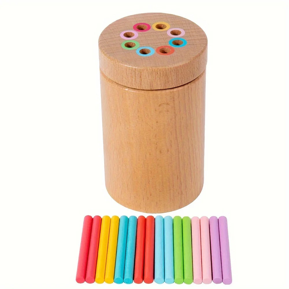 Montessori aprendizagem de madeira brinquedos de classificação de cores para crianças motor fino sensorial desenvolvimento jogos de correspondência brinquedos de tabuleiro ocupados