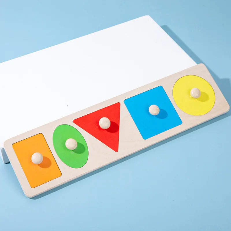 Montessori Colorido Geometria Grasping Board, Brinquedos De Madeira, Pegged, Forma De Classificação, Brinquedos para Bebê, Educational Kids Gifts