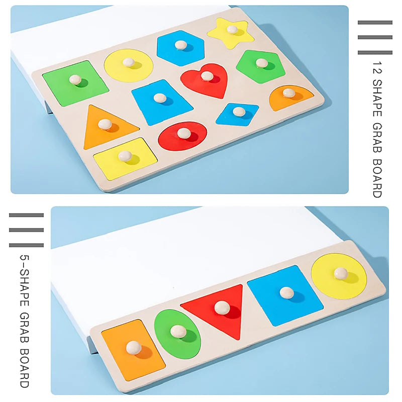 Montessori Colorido Geometria Grasping Board, Brinquedos De Madeira, Pegged, Forma De Classificação, Brinquedos para Bebê, Educational Kids Gifts