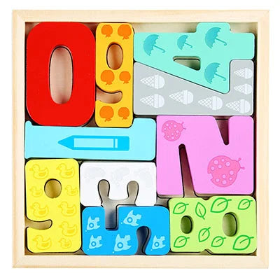 Montessori 3D Jigsaw Puzzle para crianças, brinquedos de madeira Tangram Math, bebê Hand Grasp, Shape Match, brinquedos educativos