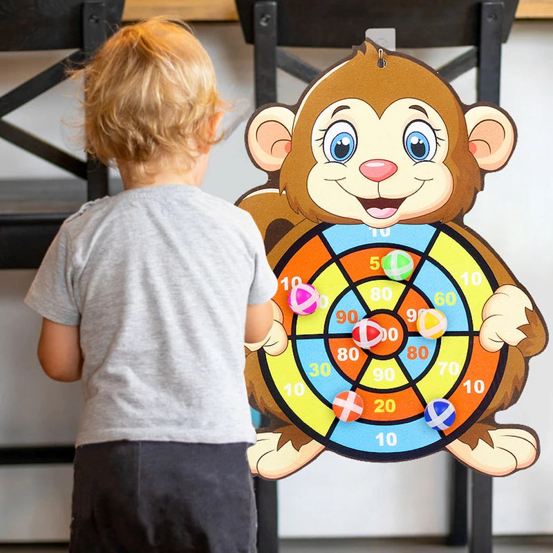 Brinquedos educativos para crianças, jogos de tabuleiro de dardo para crianças, festa interna e externa, jogos esportivos, dardos com bolas pegajosas