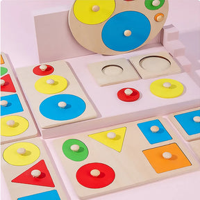 Montessori Colorido Geometria Grasping Board, Brinquedos De Madeira, Pegged, Forma De Classificação, Brinquedos para Bebê, Educational Kids Gifts