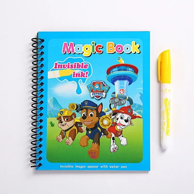 Paw Patrol Watercolor Magic Book para meninos e meninas, Graffiti Toys, Water Painting, Drawing Supplies for Kids, Cartoon, Presentes de aniversário