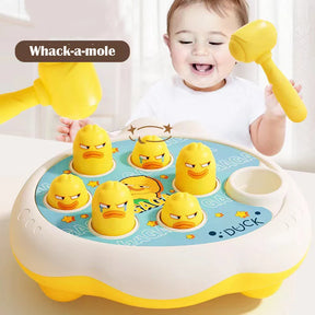 Montessori Learning Game Puzzle Educacional, Brinquedo do bebê, Criador de ruído com martelo, pato, sapo, porco, presente para criança 0, 6, 12, 24 meses