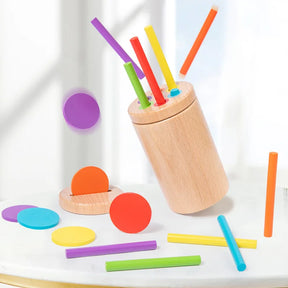 Montessori aprendizagem de madeira brinquedos de classificação de cores para crianças motor fino sensorial desenvolvimento jogos de correspondência brinquedos de tabuleiro ocupados