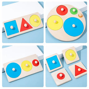 Montessori Colorido Geometria Grasping Board, Brinquedos De Madeira, Pegged, Forma De Classificação, Brinquedos para Bebê, Educational Kids Gifts