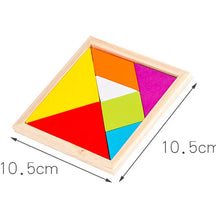 Montessori 3D Jigsaw Puzzle para crianças, brinquedos de madeira Tangram Math, bebê Hand Grasp, Shape Match, brinquedos educativos