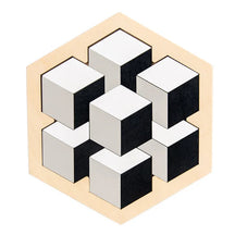 Montessori 3D Jigsaw Puzzle para crianças, brinquedos de madeira Tangram Math, bebê Hand Grasp, Shape Match, brinquedos educativos