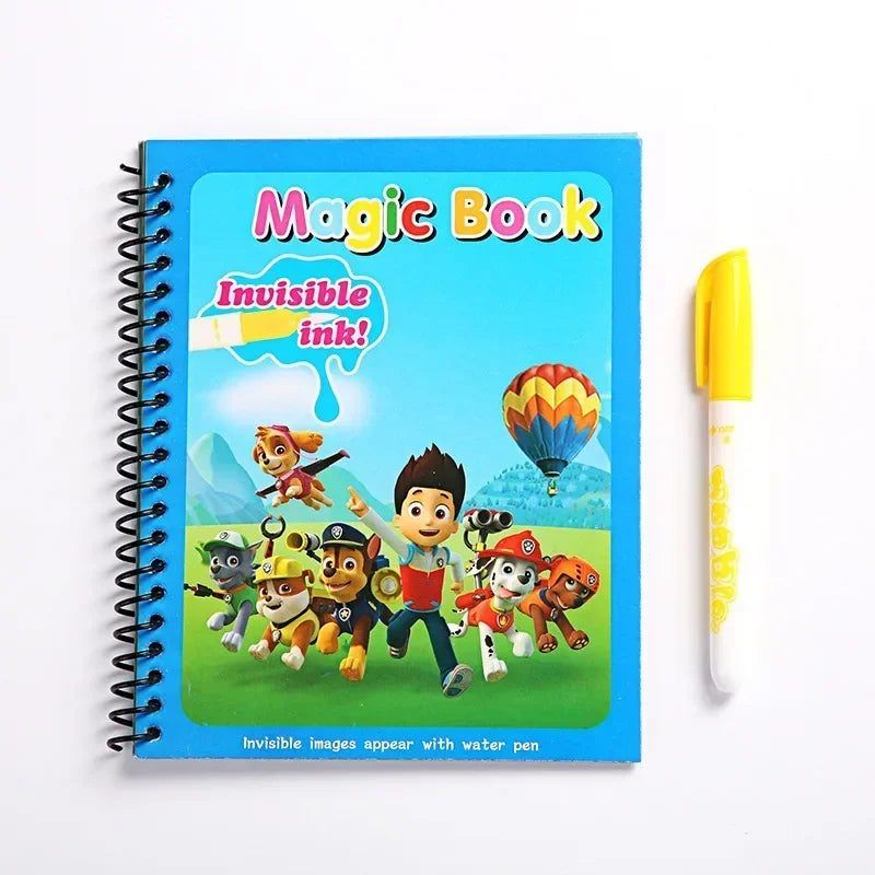 Paw Patrol Watercolor Magic Book para meninos e meninas, Graffiti Toys, Water Painting, Drawing Supplies for Kids, Cartoon, Presentes de aniversário