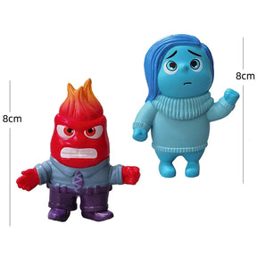 Inside Out 2 Action Figure Toy, Cartoon Movie, Alegria Ansiedade, Raiva, Morte, Nojo, Modelo de medo, Figurinhas de boneca, Presente para crianças, Novo, 6 peças por conjunto