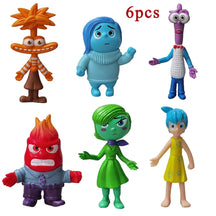 Inside Out 2 Action Figure Toy, Cartoon Movie, Alegria Ansiedade, Raiva, Morte, Nojo, Modelo de medo, Figurinhas de boneca, Presente para crianças, Novo, 6 peças por conjunto