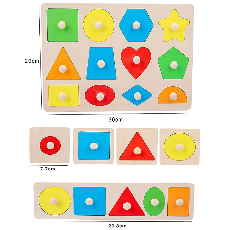 Montessori Colorido Geometria Grasping Board, Brinquedos De Madeira, Pegged, Forma De Classificação, Brinquedos para Bebê, Educational Kids Gifts