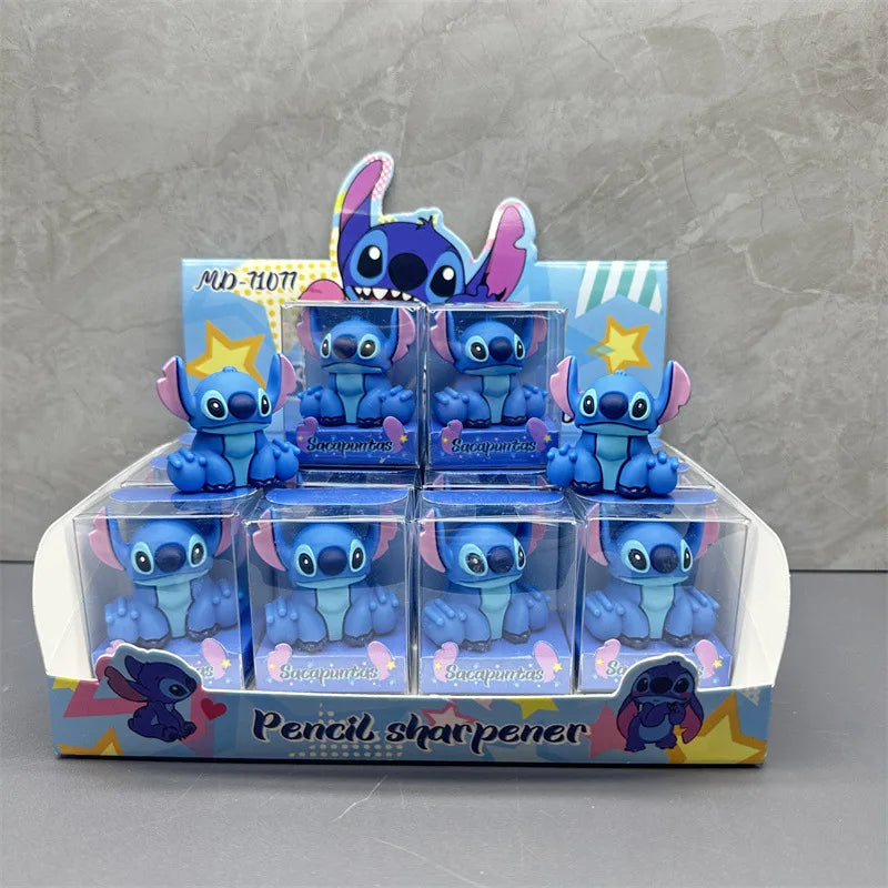 Disney-Stitch Silicone Pencil Sharpener, DIY Pencil Sharpener, Lilo e Stitch, Orelhas Longas Aprendizagem Papelaria, Pen Planer, Ornamentos