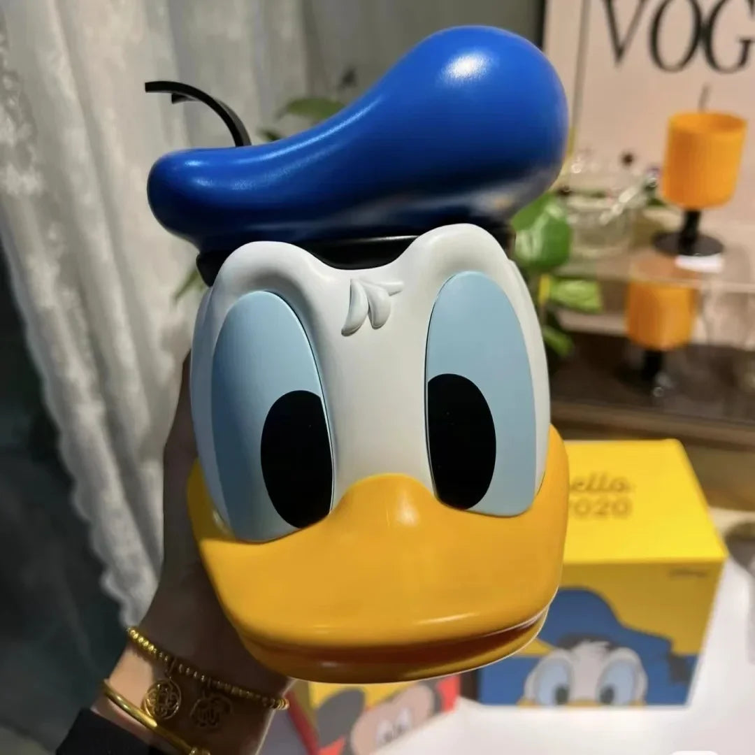 Mickey mouse figura de ação modelo cofrinho anime criança brinquedos pato donald dos desenhos animados boneca poupança pote mudança jar decoração